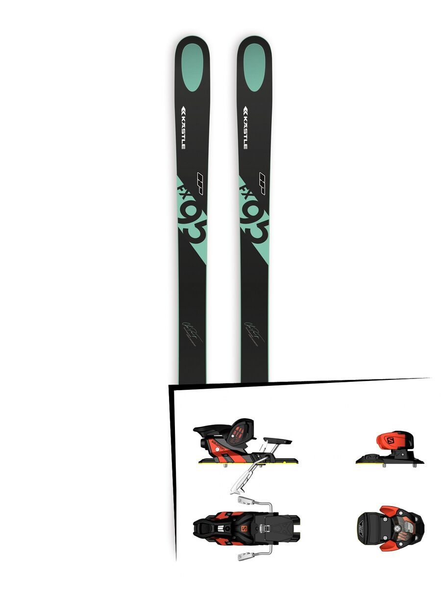 Set: Kästle FX95 HP 2019 + Salomon Warden MNC 13 white/black/orange - Bild 1