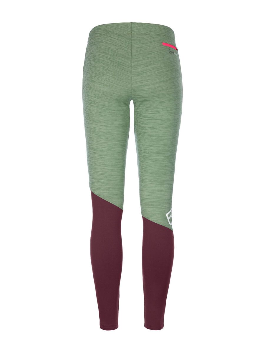 Ortovox Merino Fleece Light Long Pants W, green forest blend - Bild 2