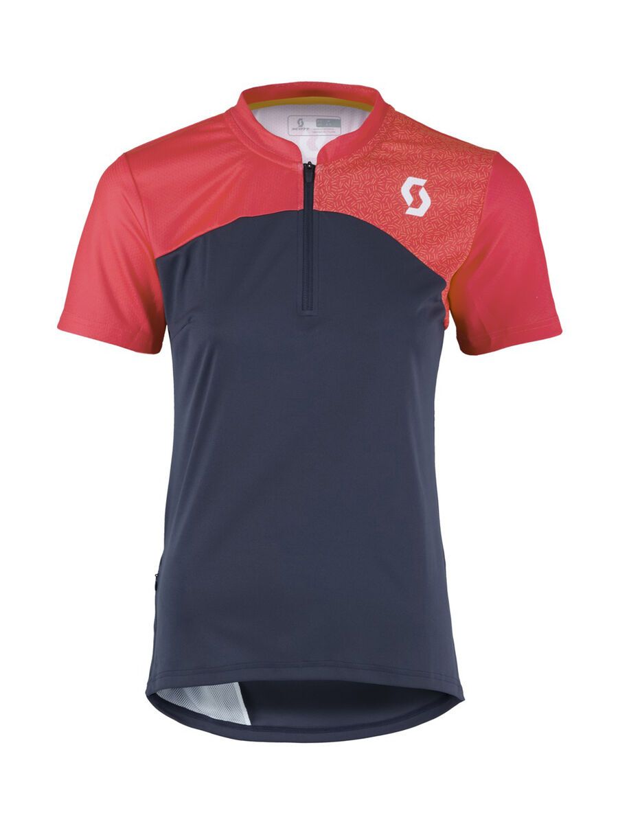 Scott Womens Trail Flow Q-Zip s/sl Shirt, blue nights/teaberry pink - Bild 1