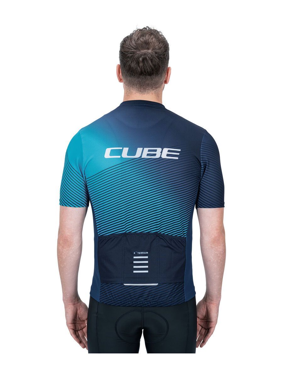 Cube ATX Trikot Full Zip kurzarm, blue - Bild 3