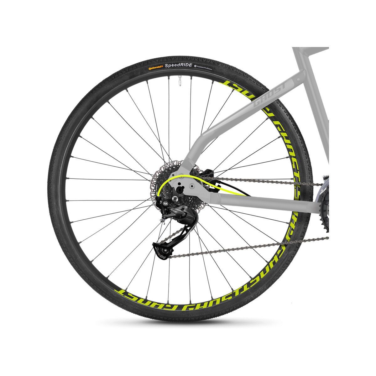 Ghost Square Cross 1.8 AL, palladium silver/iridium silver/neon yellow - Bild 4