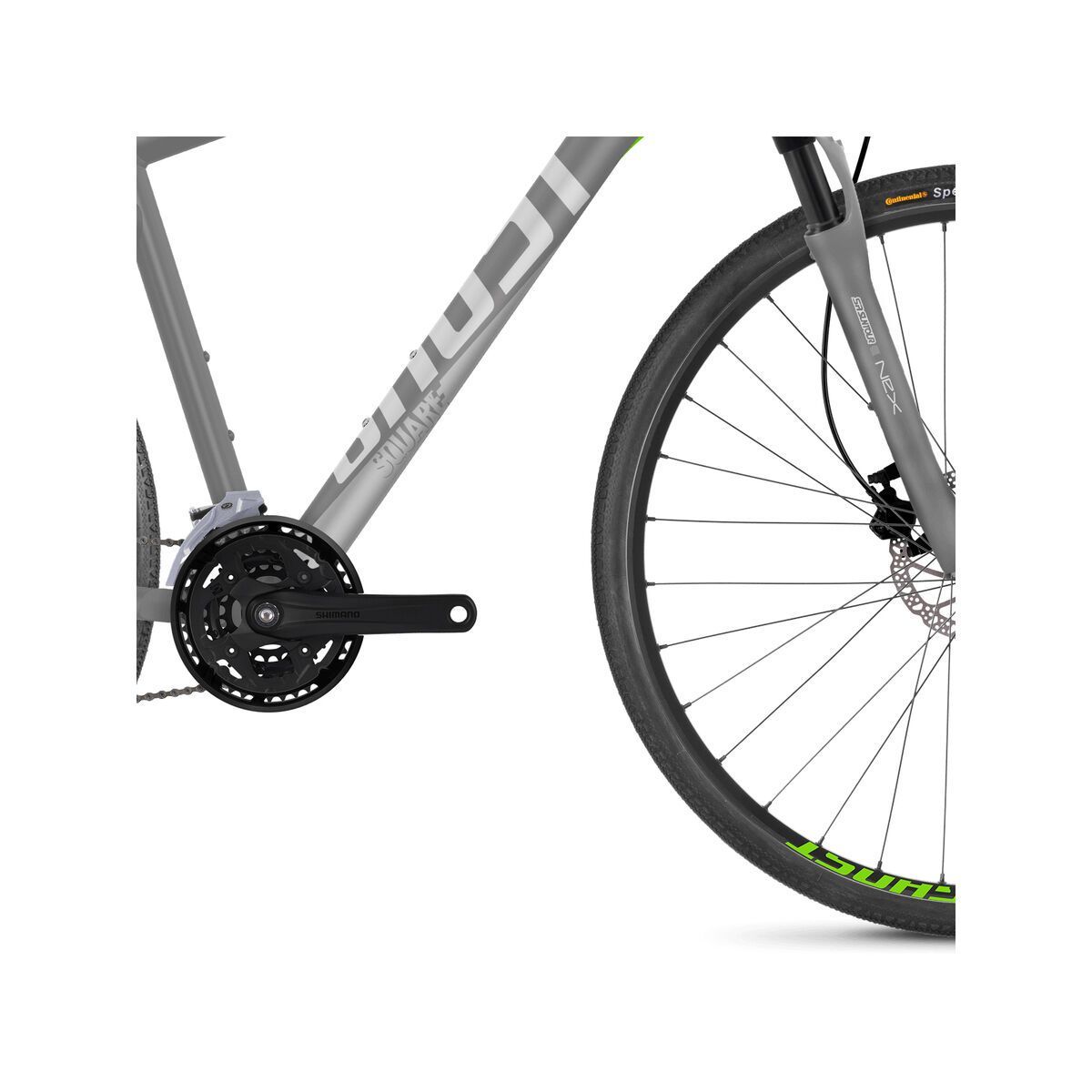 Ghost Square Cross 2.8 AL, urban gray/palladium silver/neon green - Bild 3