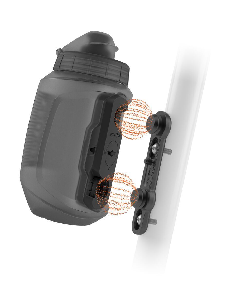 Fidlock Twist Bottle 550 Compact + Bike Base, transparent black - Bild 2