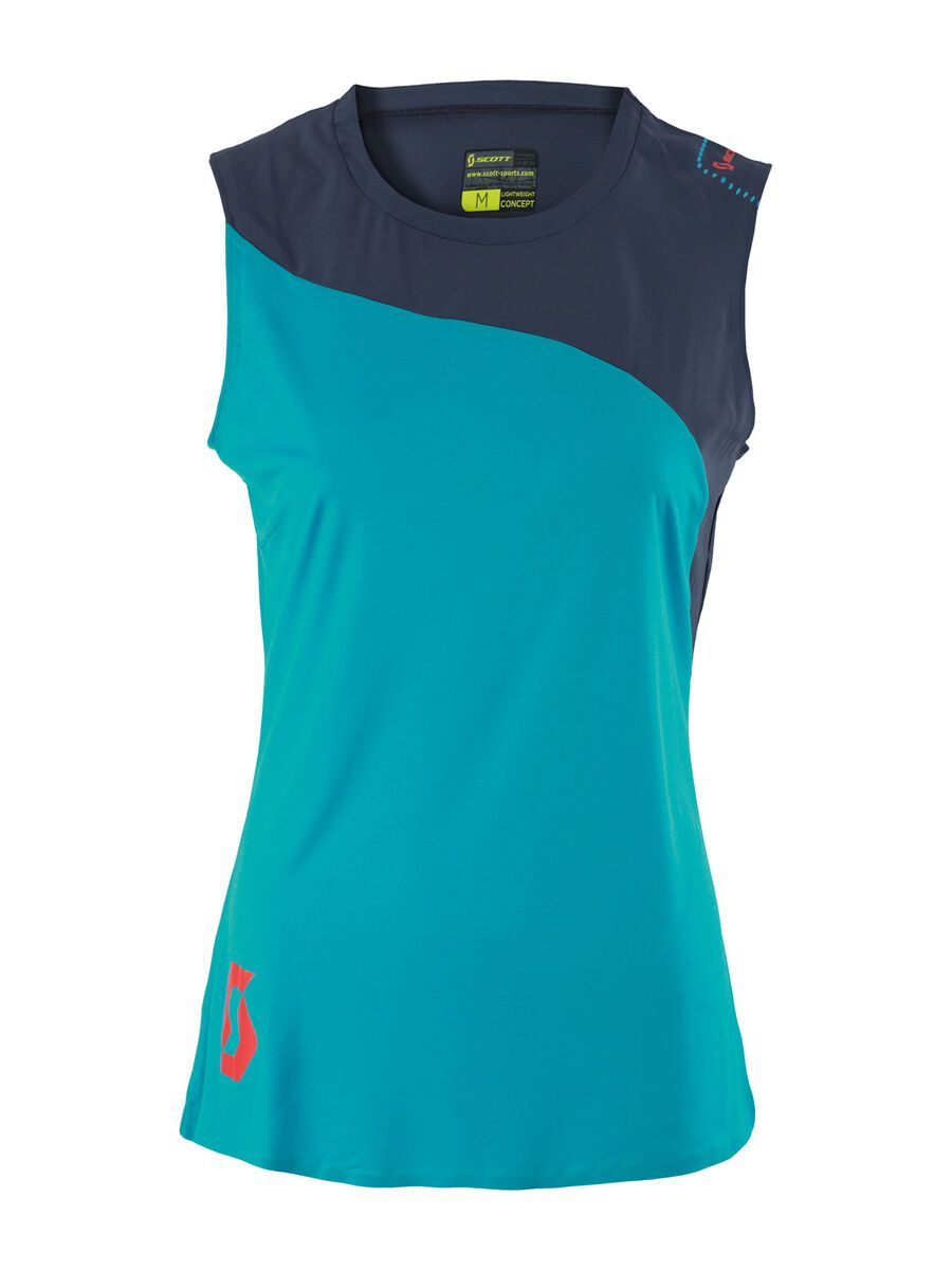Scott Womens Trail Tech 10 w/o sl Shirt, blue nights/ocean blue - Bild 1