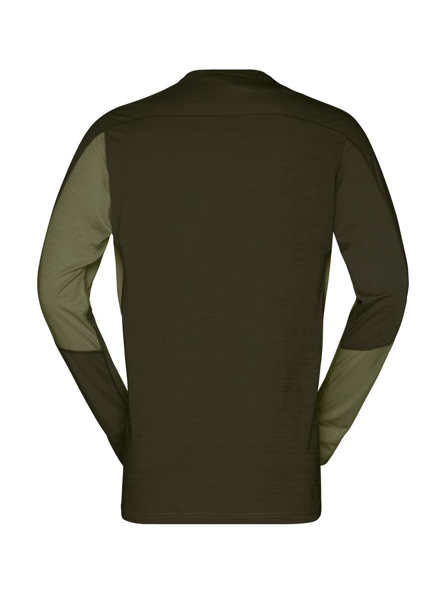 Norrona falketind equaliser merino round Neck M's, olive night/rosin - Bild 2