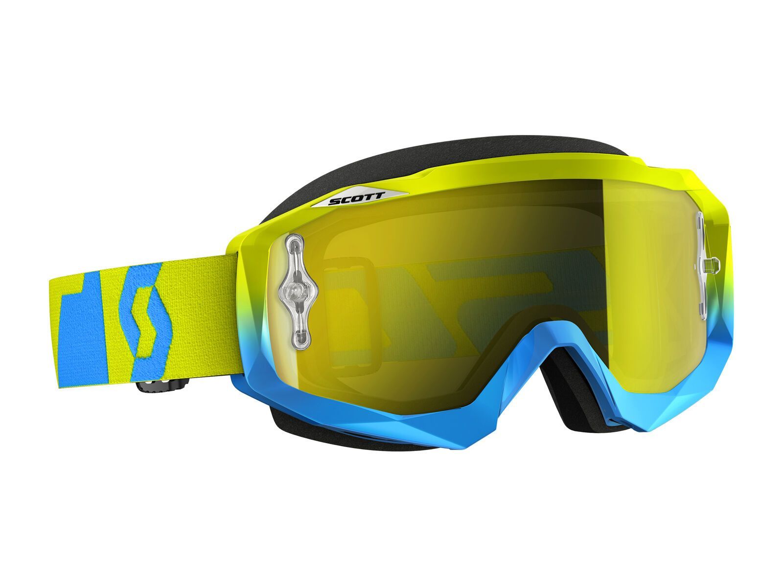Scott Hustle MX, oxide blue/green yellow chrome works - Bild 1