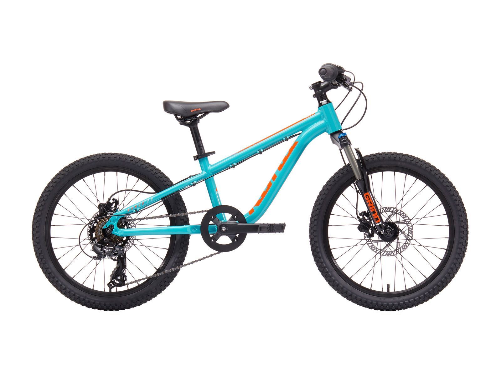 Kona Honzo 20, gloss dirty cyan w/ flamethrower orange & cream decals - Bild 1