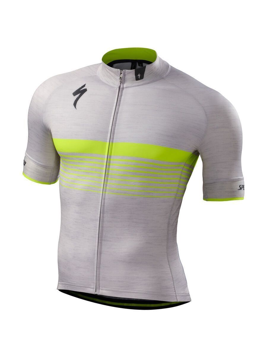 Specialized SL Expert Jersey SS, light grey heather/neon yellow - Bild 1