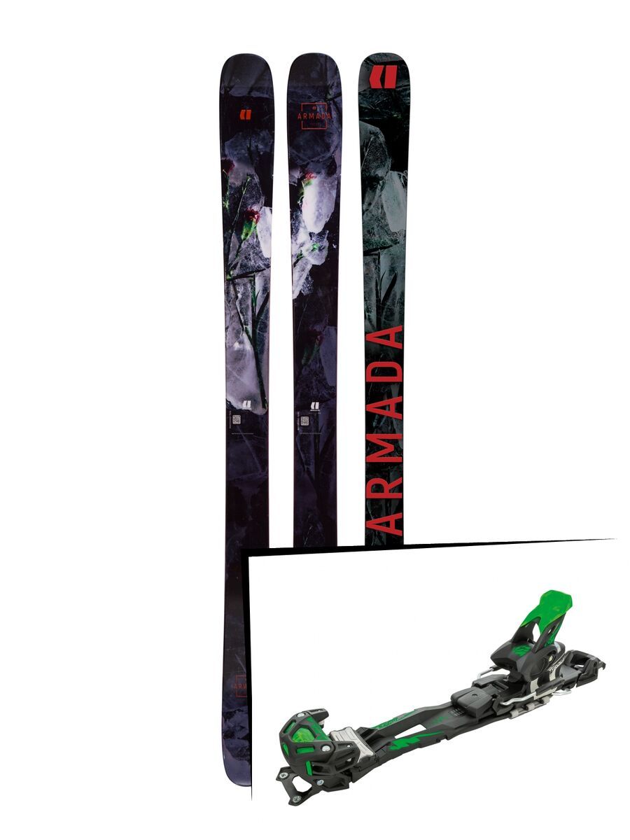 Set: Armada Arw 96 2019 + Tyrolia Adrenalin 16 solid black flash green - Bild 1