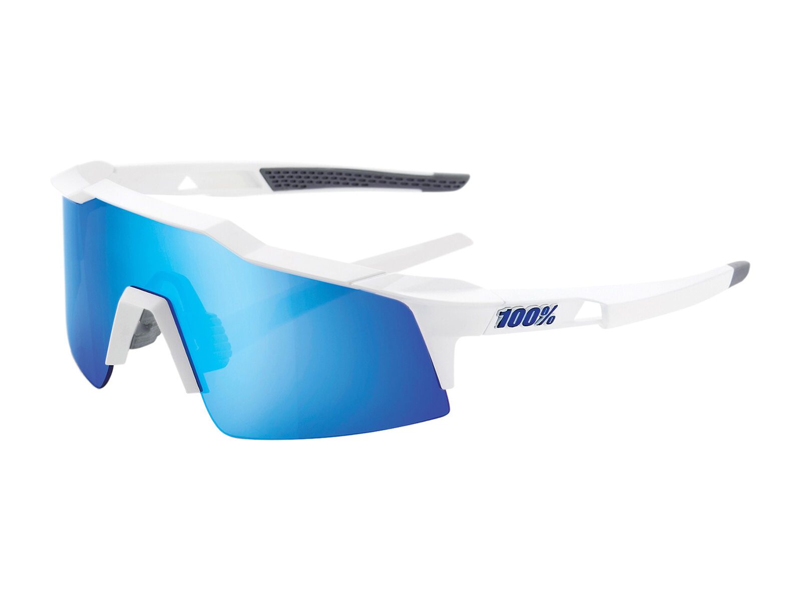 100% Speedcraft XS - Blue ML Mir, matte white - Bild 1