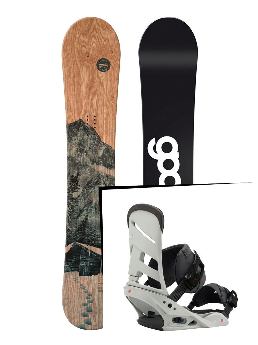Set: goodboards Wooden 2017 + Burton Mission (1712876S) - Bild 1