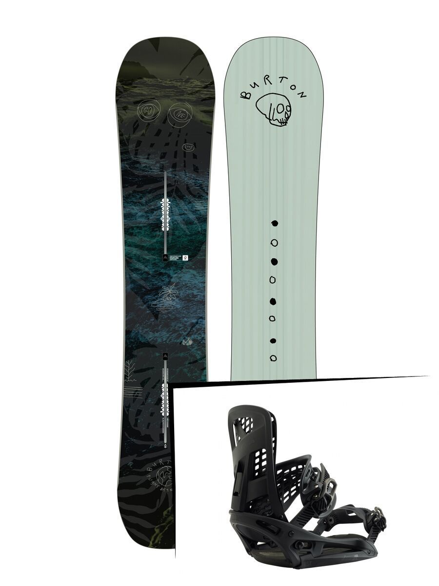 Set: Burton Flight Attendant Wide 2019 + Burton Genesis EST matty black - Bild 1