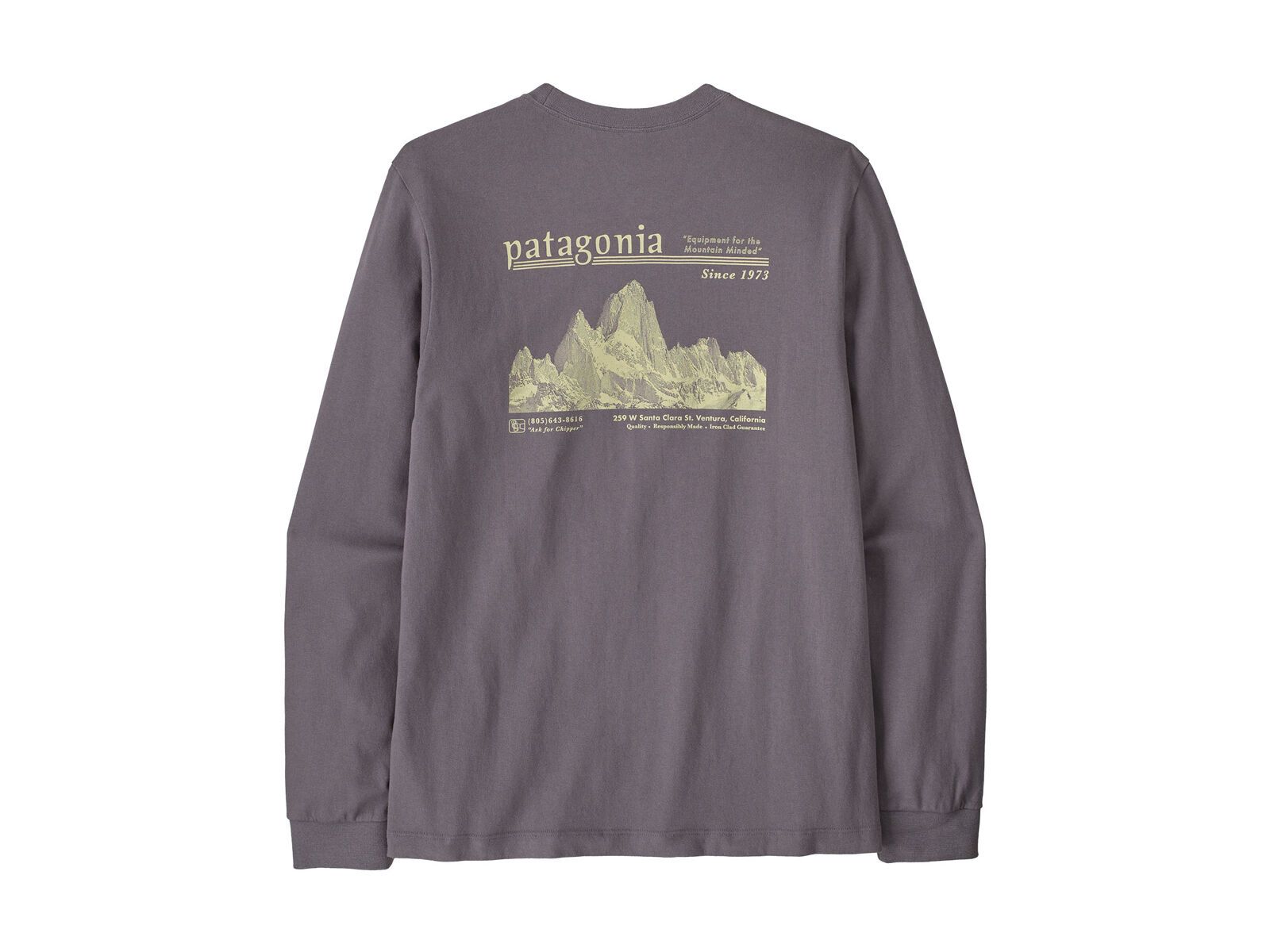Patagonia Men's Long-Sleeved Midweight Hut Tripper Skyline T-Shirt, may grey - Bild 2