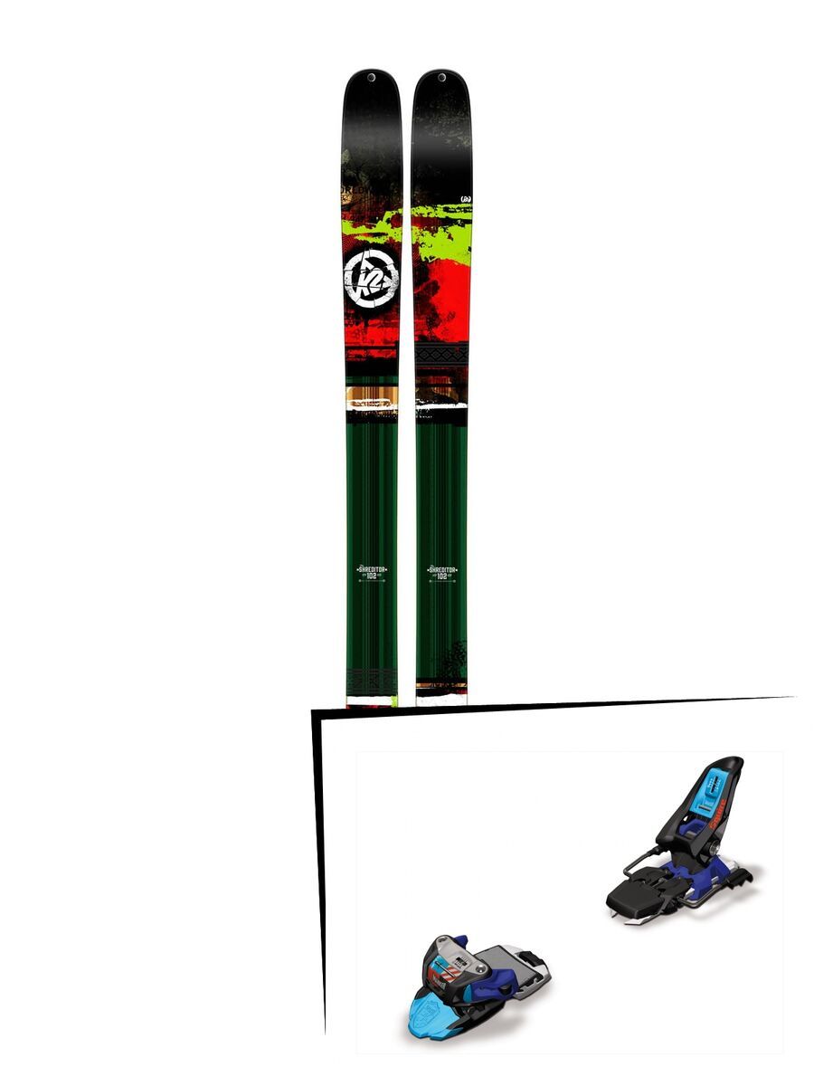 K2 SKI Set: Shreditor 102 2015 + Marker Squire 11 - Bild 1