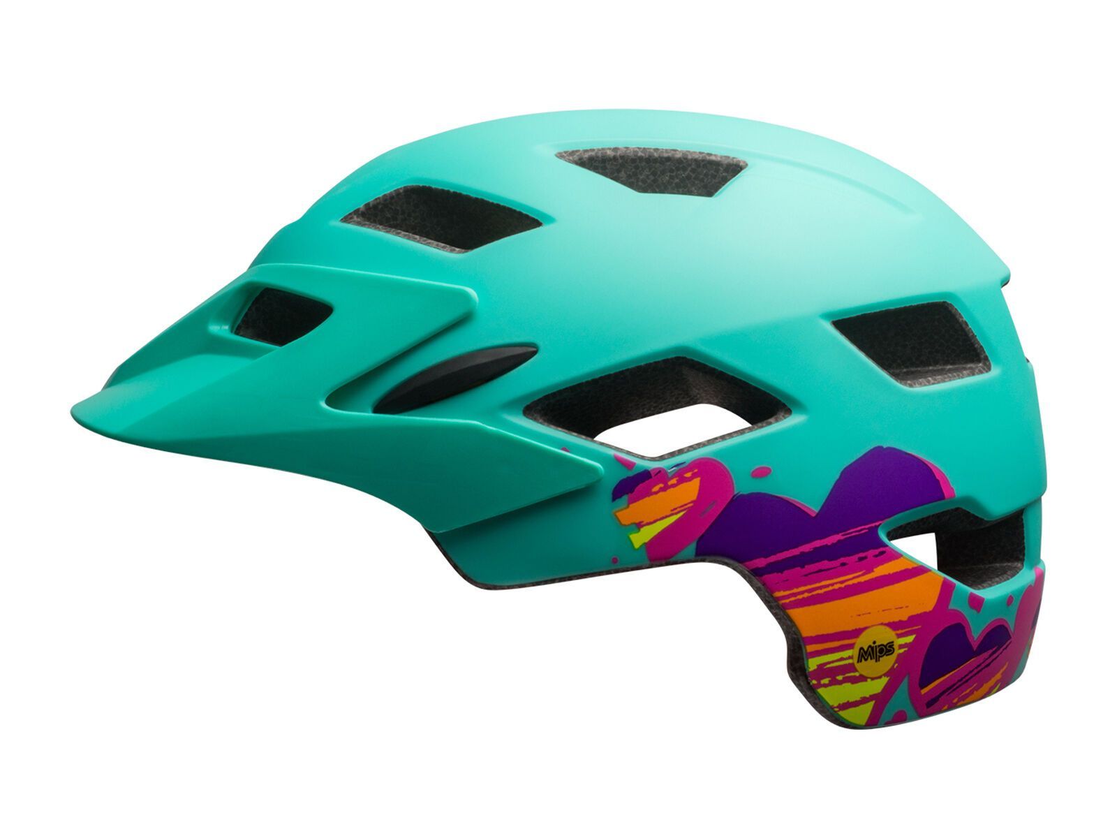 Bell Sidetrack Youth, matte mint/tang hearts - Bild 1