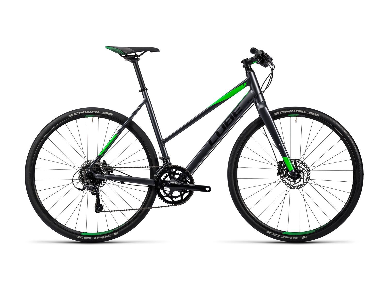 Cube SL Road Pro Trapeze, grey black flashgreen - Bild 1