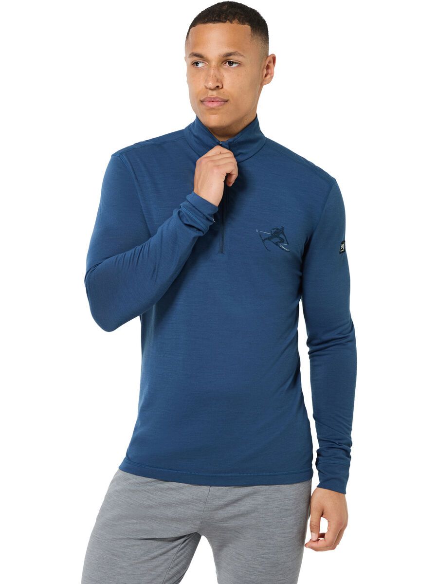 super.natural Tundra175 Toni Zip 1/4 Herren, ocean blue/blueberry/feather grey - Bild 5