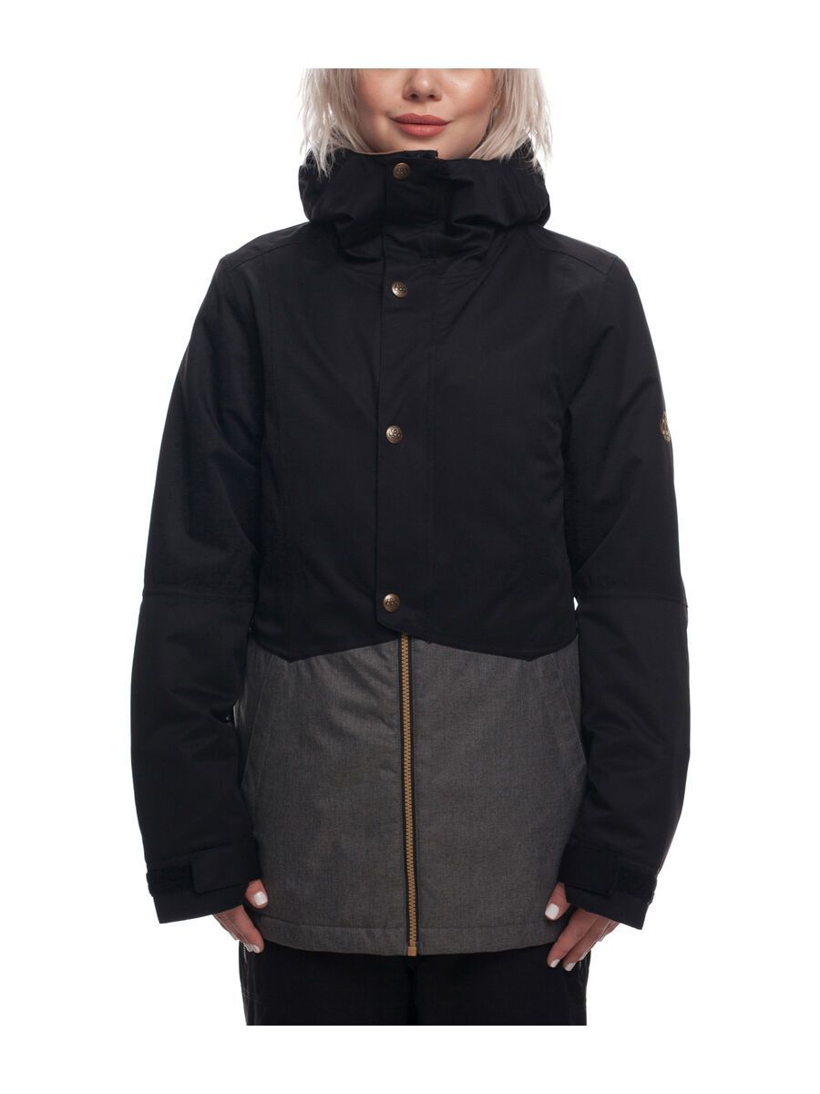 686 Women's Rumor Insulated Jacket, grey melange colorblock - Bild 1