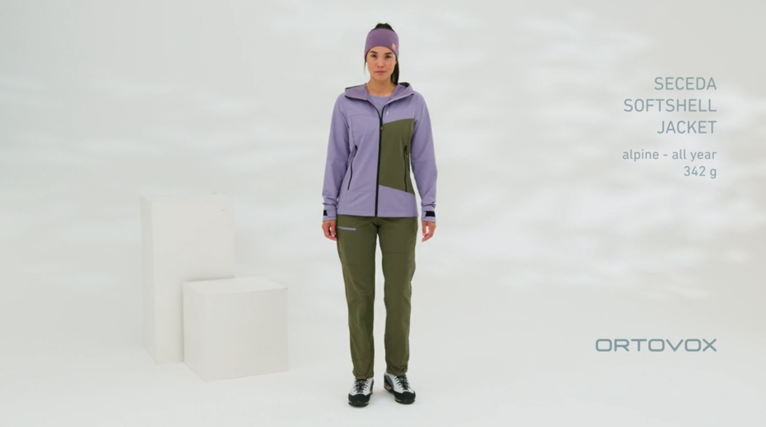 Ortovox Merino Shield Tec Seceda Softshell Jacket W, lush lavender - Video 7
