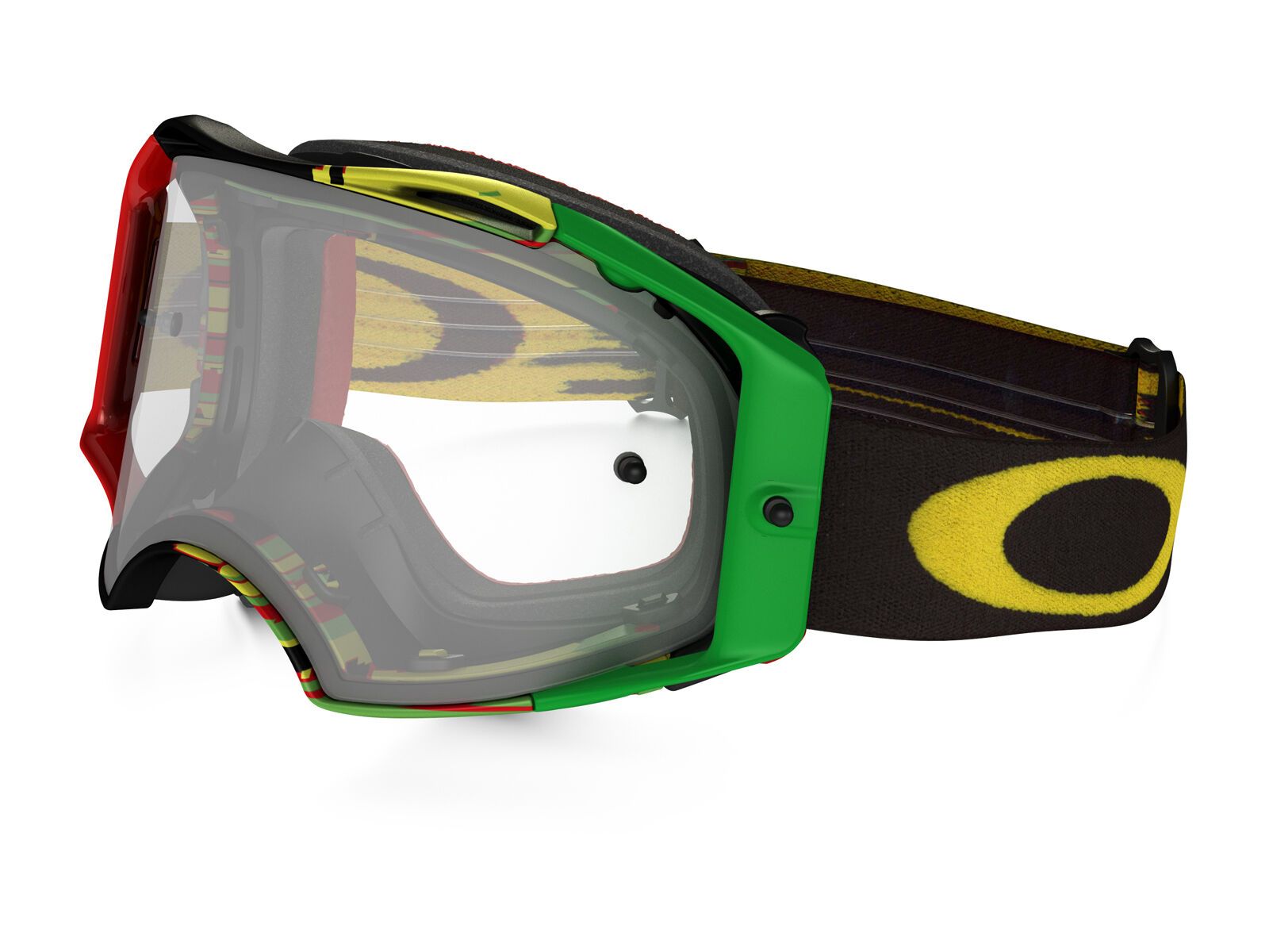 Oakley Airbrake MX, glitch rasta/Lens: clear - Bild 1