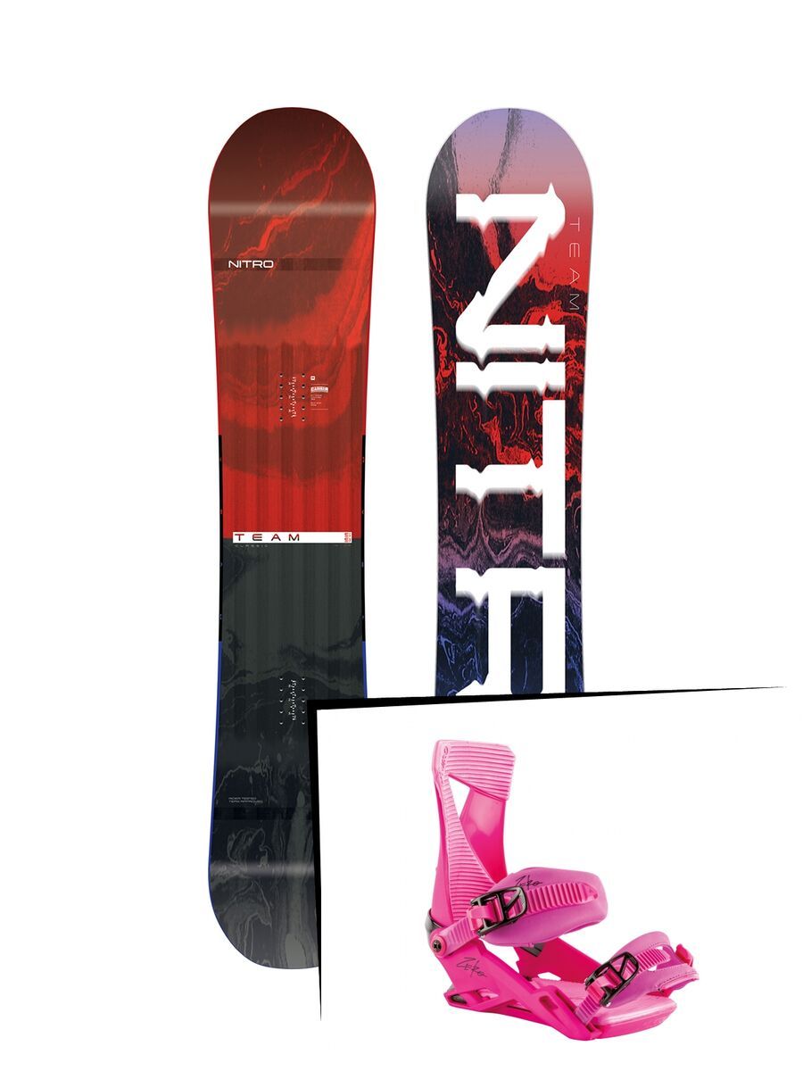 Set: Nitro Team Wide 2019 + Nitro Zero muted brights series raspberry - Bild 1