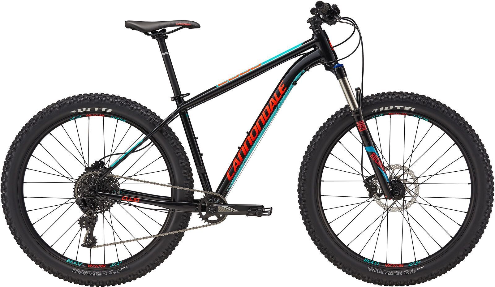 Cannondale Cujo 1, jet black w/ turquoise and acid red, gloss - BLU - Bild 1