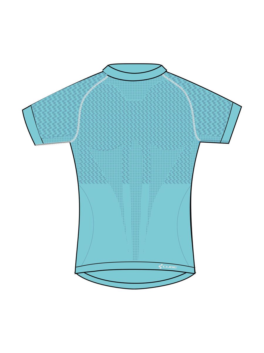 Cube WLS Funktionsshirt Pro kurzarm Be Cool, blue´n´white - Bild 1