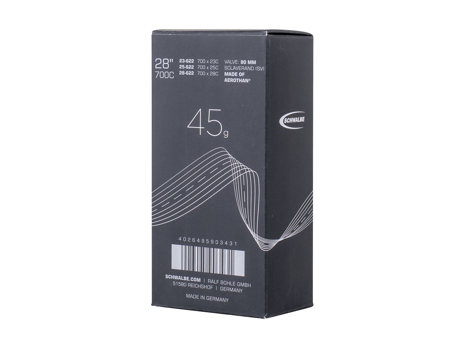 Schwalbe Aerothan Tube SV 20E 28/700C Race - 23/28-622 / 80 mm - Bild 2