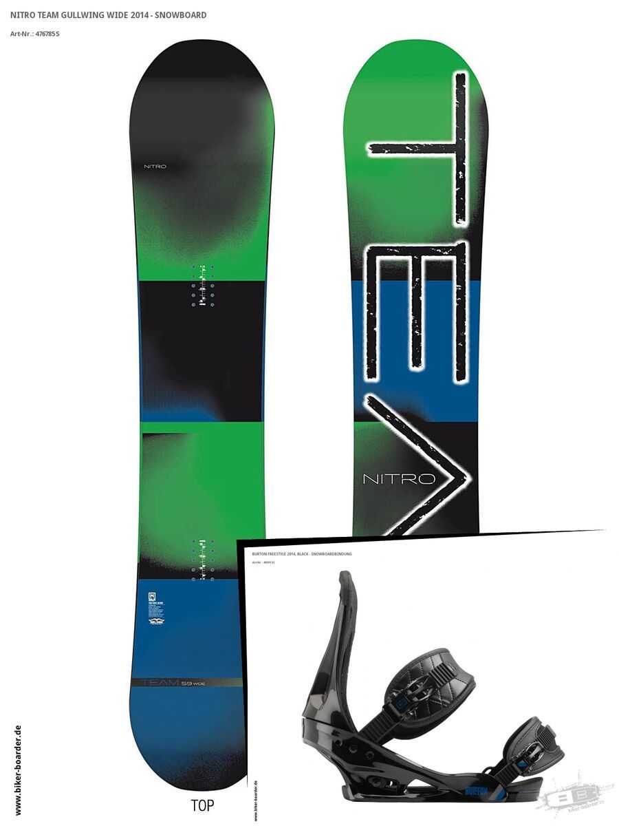 Set: Nitro Team Gullwing Wide  + Burton Freestyle (493912S) - Bild 1