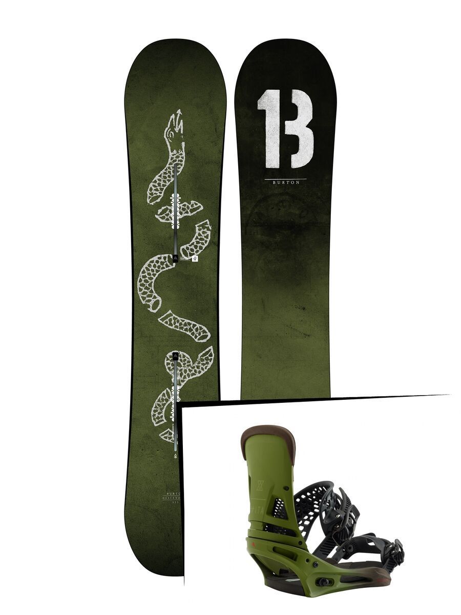 Set: Burton Descendant 2019 + Burton Malavita camp on green - Bild 1