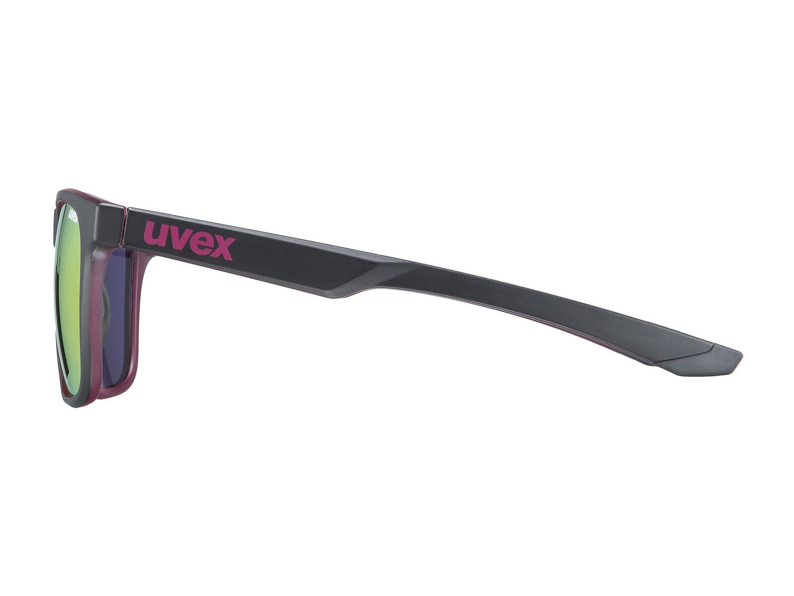uvex lgl 42, black purple mat/Lens: mirror pink - Bild 2