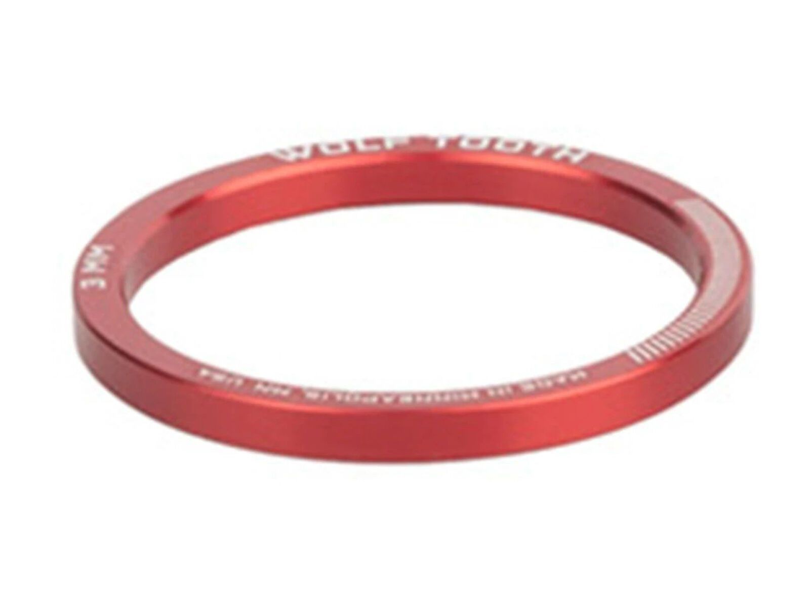 Wolf Tooth Precision Headset Spacers - 3 mm, red - Bild 1