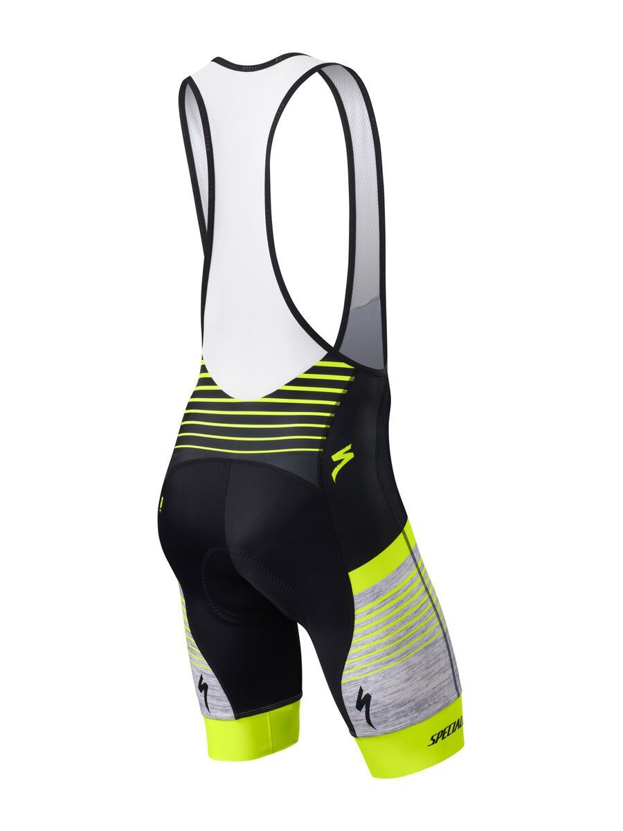 Specialized SL Expert Bib Shorts, light grey heather/neon yellow - Bild 2