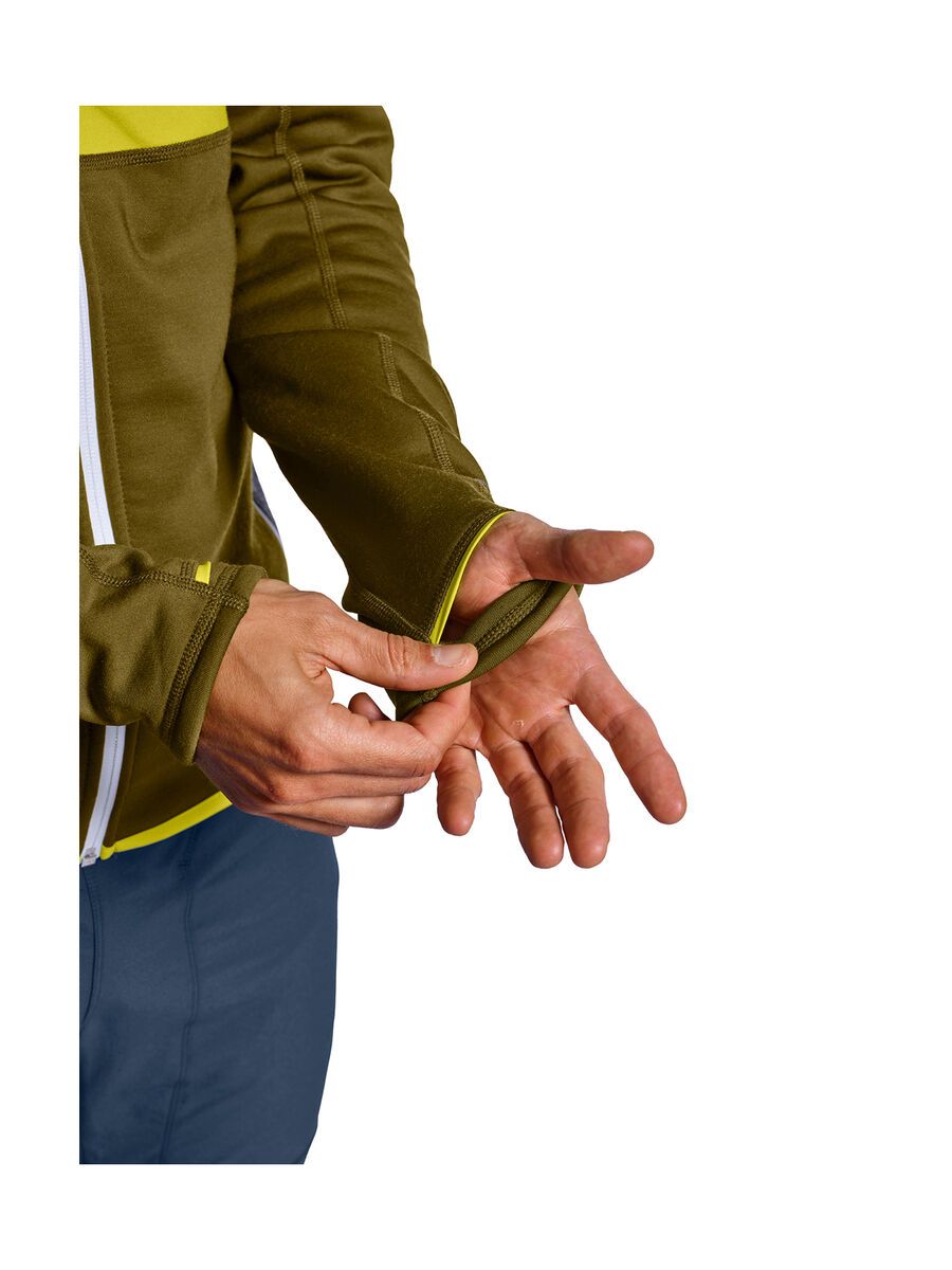 Ortovox Merino Fleece Hoody M, green moss - Bild 4