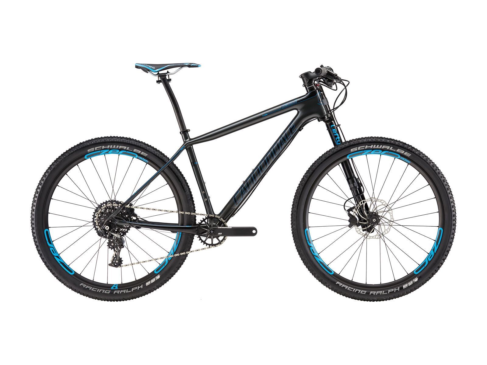 Cannondale F-SI Carbon 2 27.5, nearly black w/ jet black and ultra blue, gloss - Bild 1