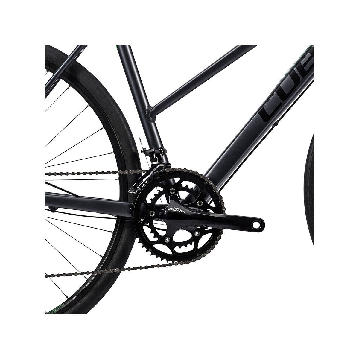 Cube SL Road Pro Trapeze, grey black flashgreen - Bild 3