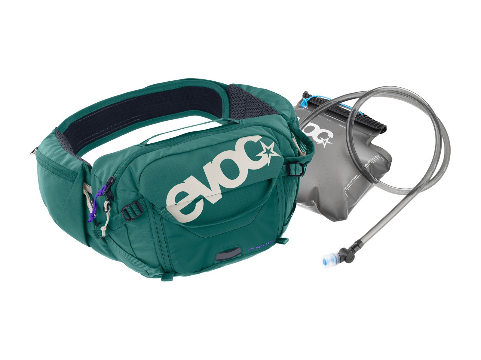 Evoc Hip Pack Pro 3 + Hydration Bladder 1,5, bottle green - Bild 1