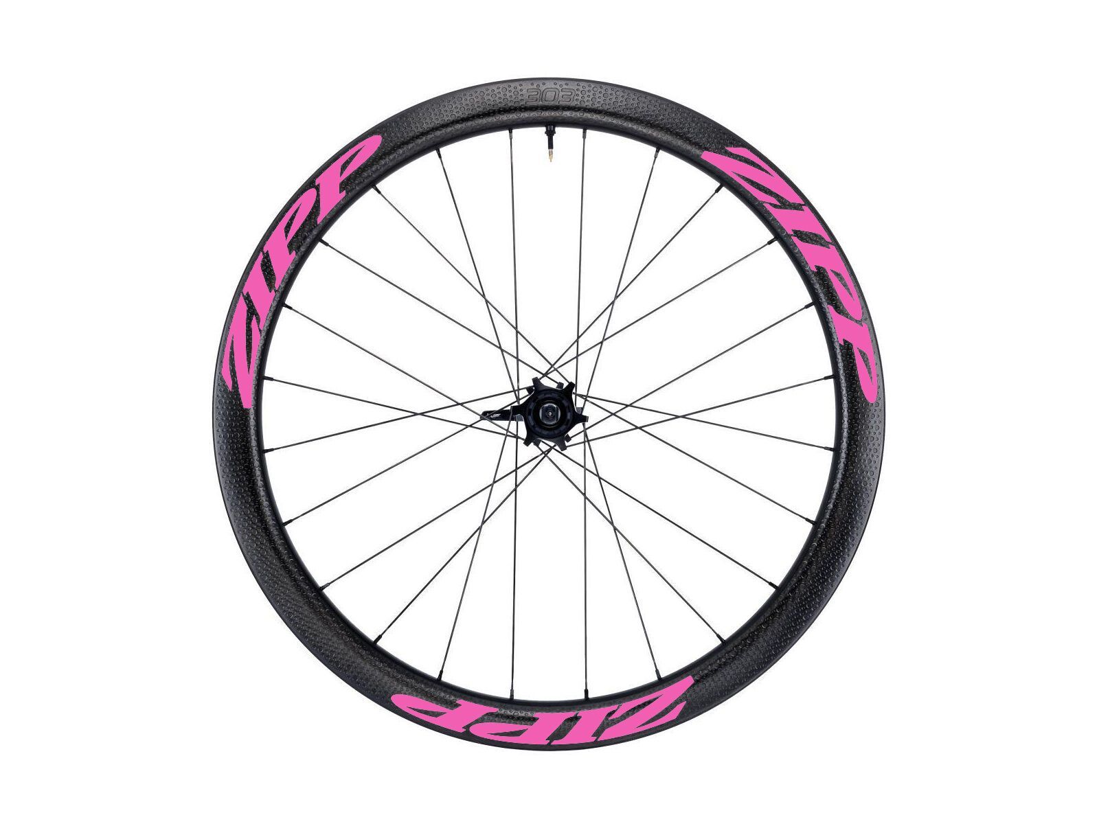 Zipp 303 Firecrest Carbon Clincher Tubeless Disc-brake, schwarz/pink - Bild 1