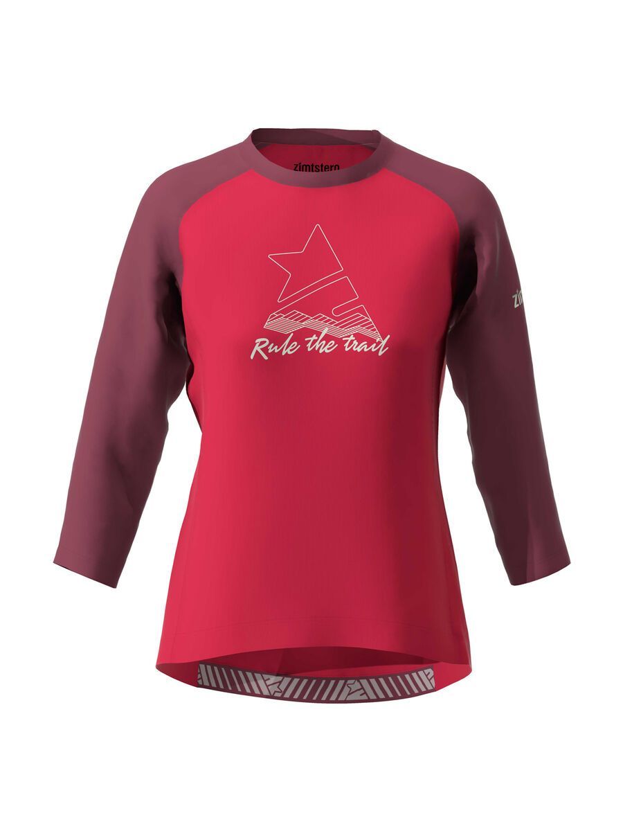 Zimtstern PureFlowz Shirt 3/4 Women's, jester red/windsor wine/fog green - Bild 1