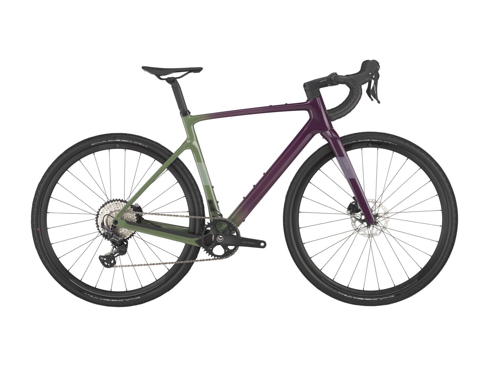 Scott Addict Gravel 40, olivine green/blackberry purple - Bild 1