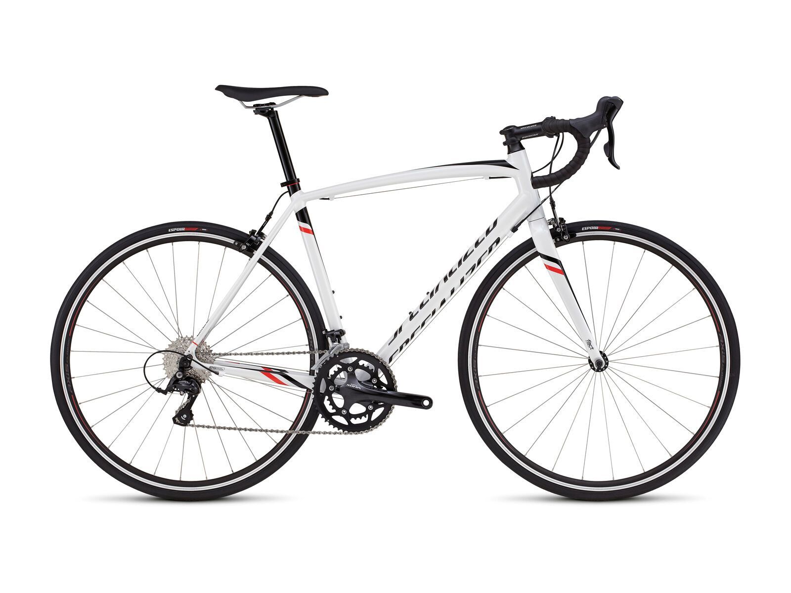 Specialized Allez E5 Sport, gloss metallic white/tarmac black/rocket red/white - Bild 1