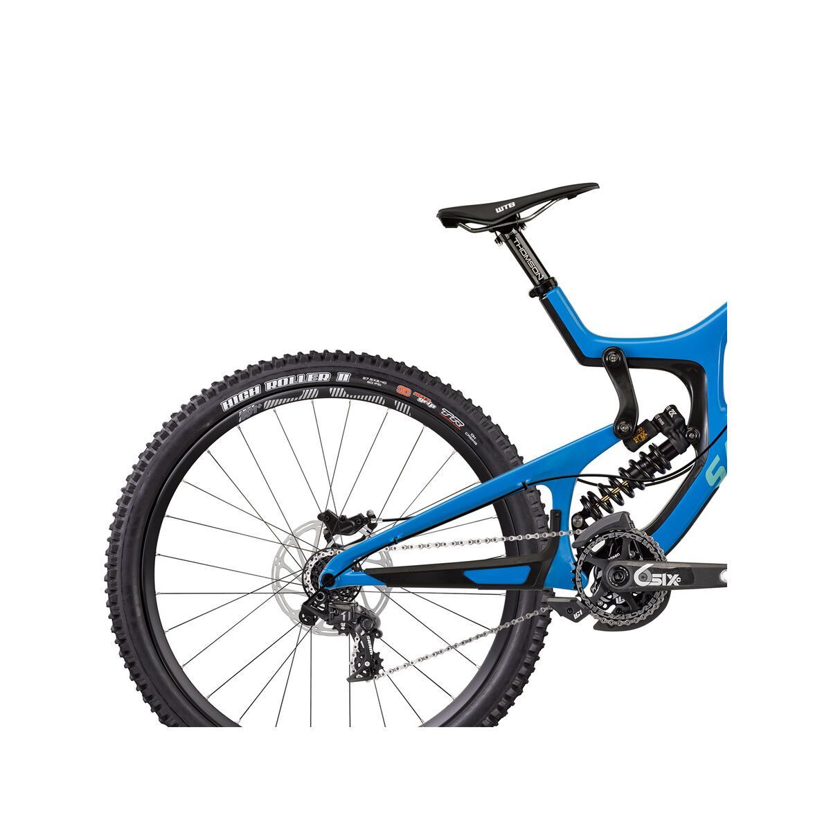 Santa Cruz V10 CC X01 Fox DHX2, gloss blue and mint - Bild 6