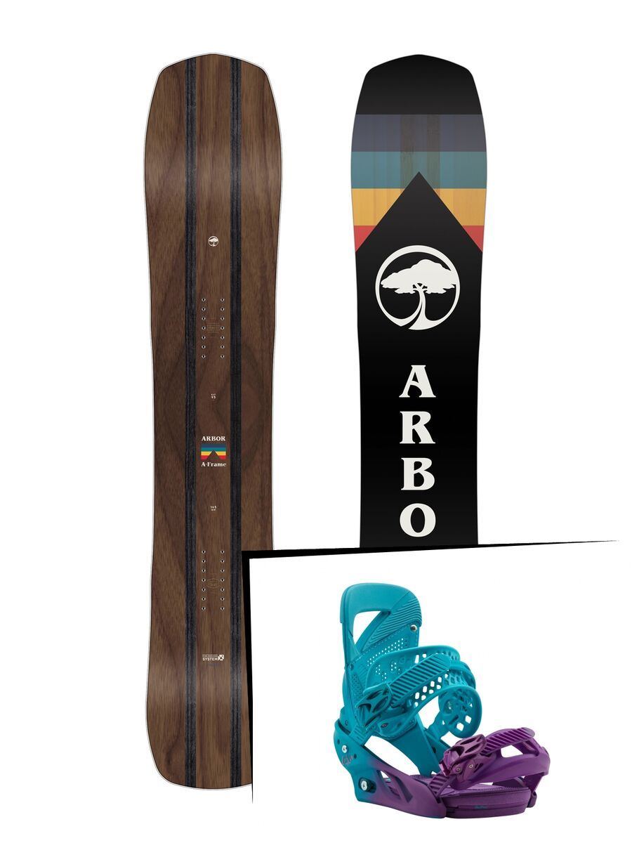 Set: Arbor A-Frame 2019 + Burton Lexa purps fade - Bild 1