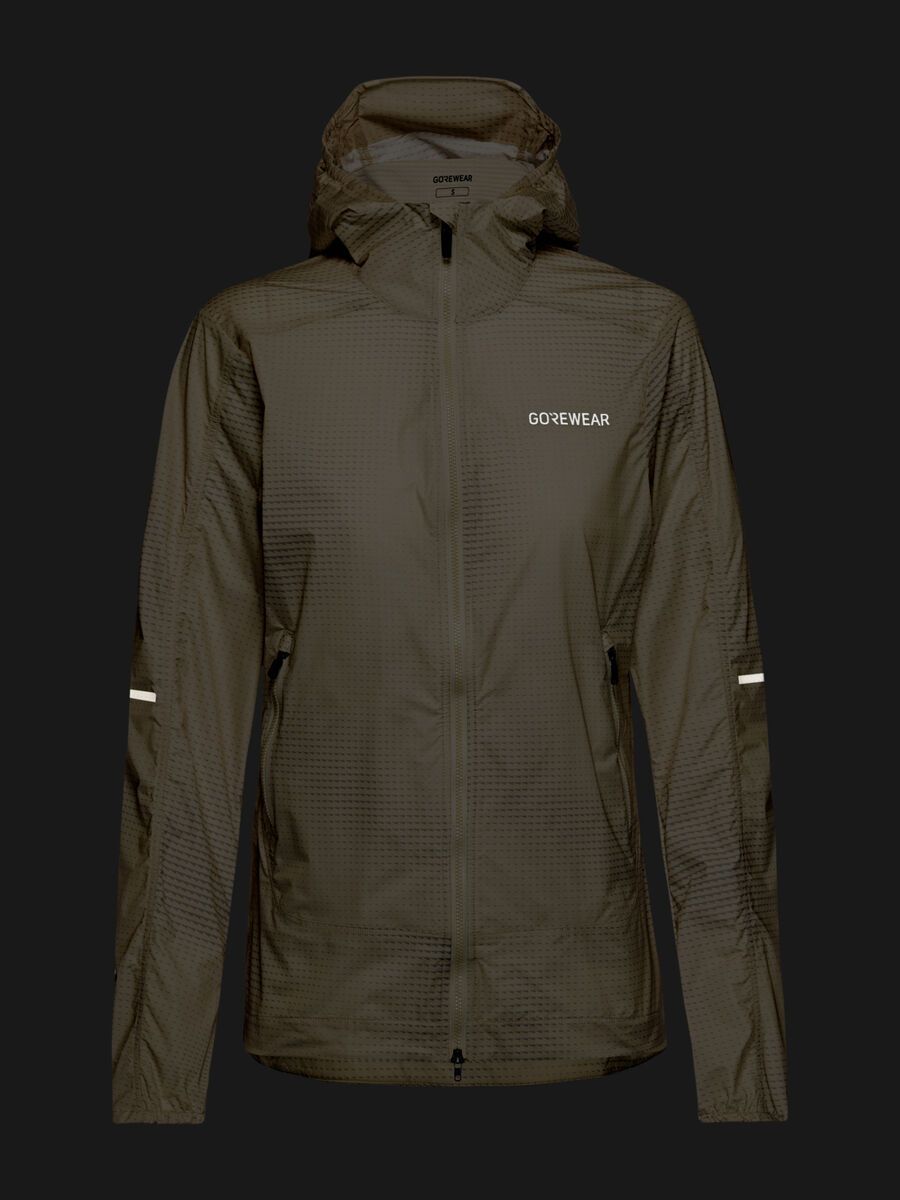 GOREWEAR Fernflow Haze Windbreaker mit Kapuze Damen, arrow tech beige/lab gray - Bild 3