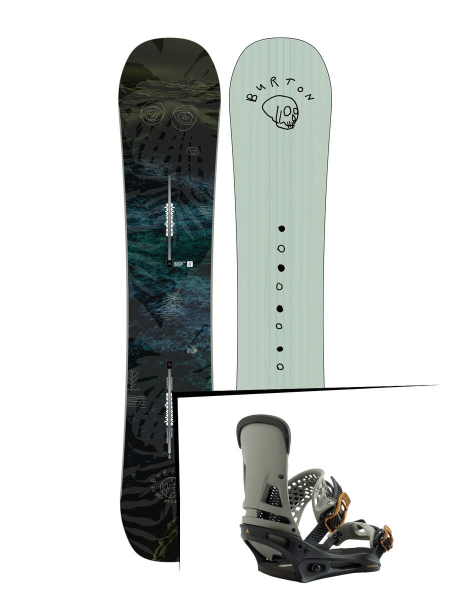 Set: Burton Flight Attendant Wide 2019 + Burton Malavita black/gray - Bild 1
