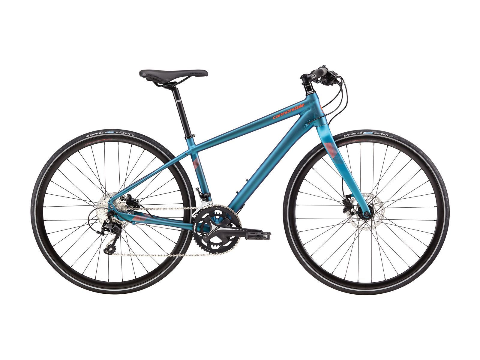 Cannondale Quick 1 Disc Women's, deep teal w/ acid red and midnight blue, reflective detail, matte - DTE - Bild 1