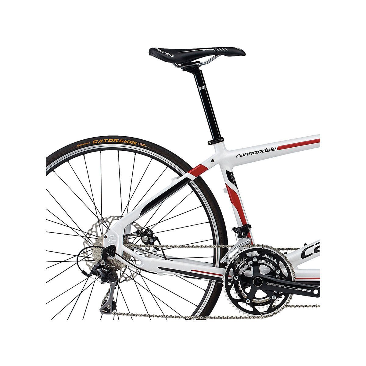Cannondale Road Tandem 2, magnesium white, w/ jet black and race red accents, gloss - Bild 4