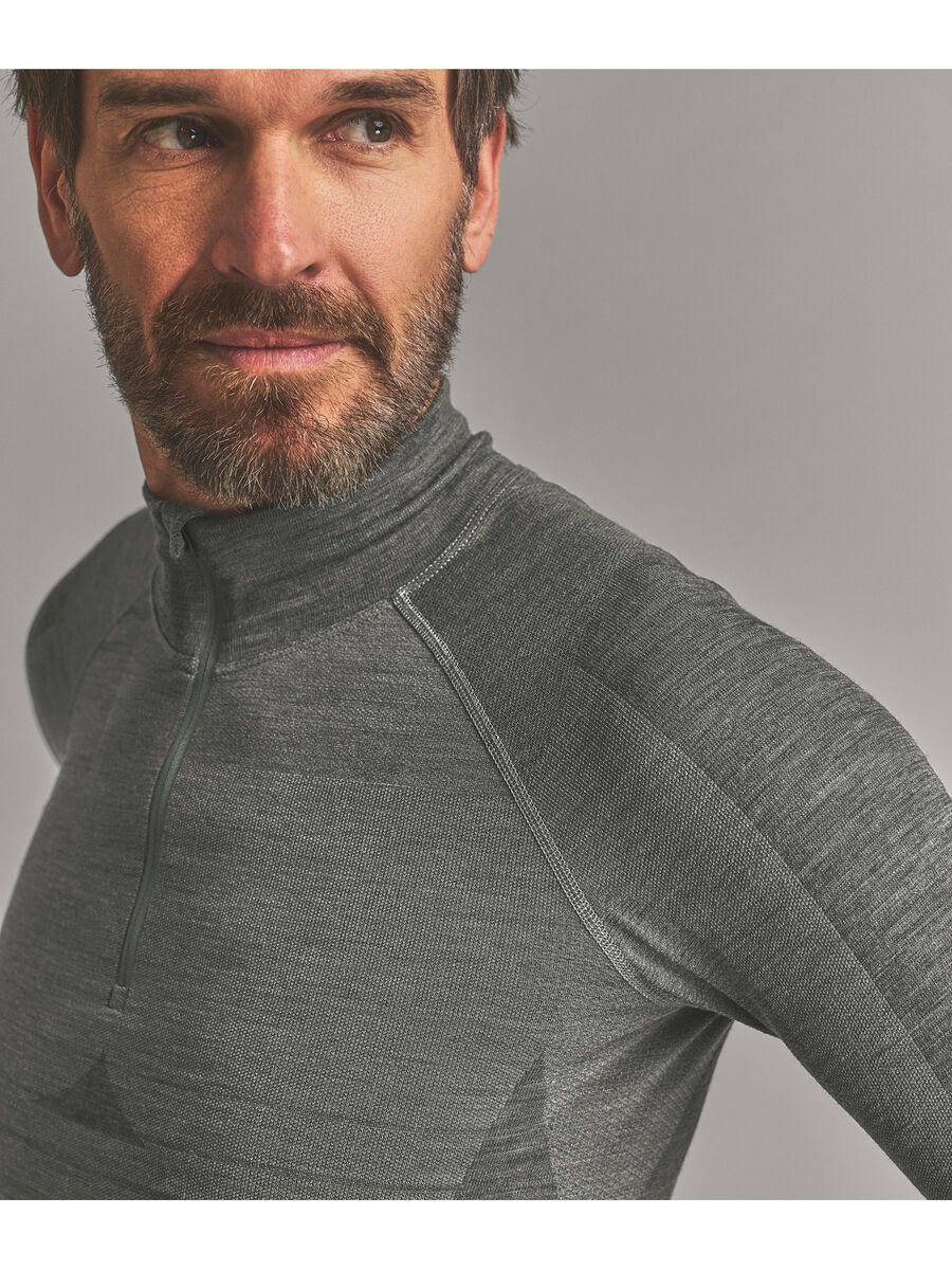 Ortovox 230 Merino Competition Zip Neck M, dark sage - Bild 7
