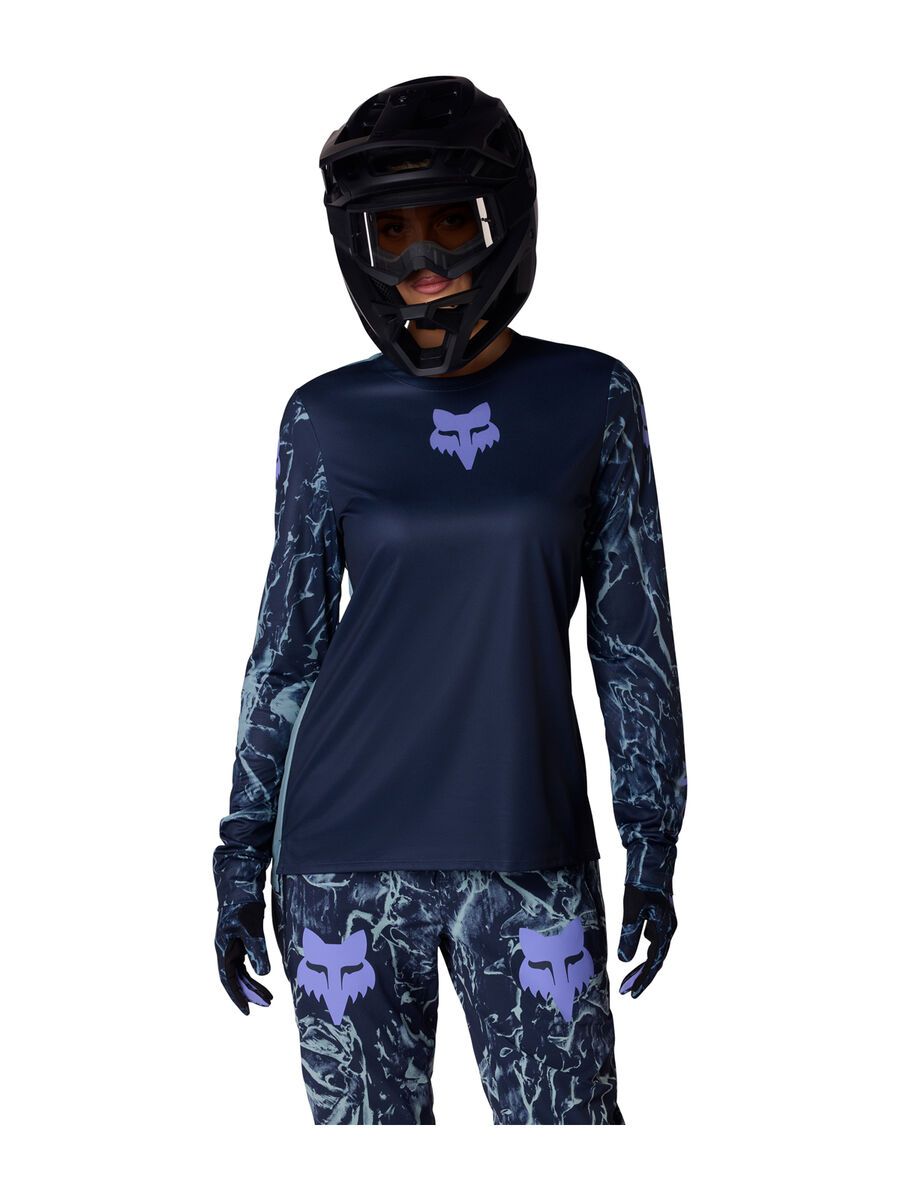 Fox Womens Ranger Long Sleeve Jersey Image Print, arctic blue - Bild 3
