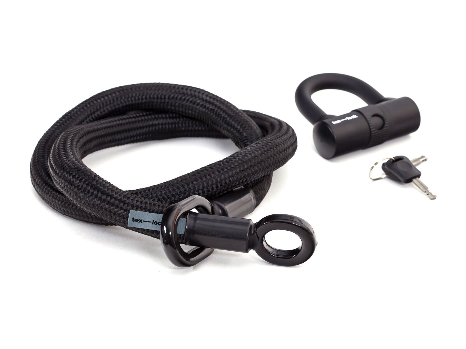 Tex-Lock Eyelet M 120 cm + U-Lock, black - Bild 2
